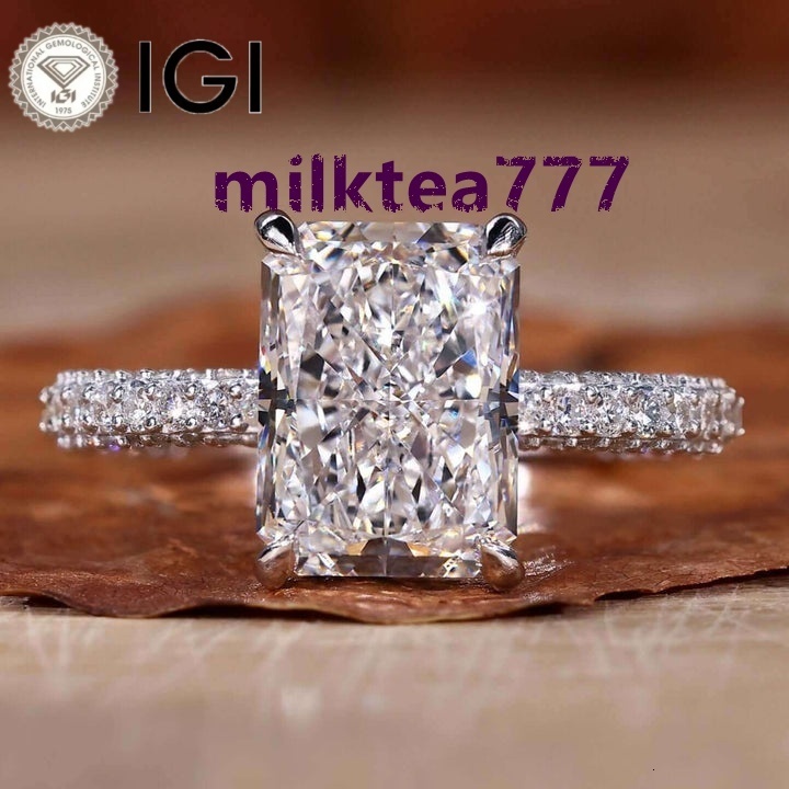 Custom 2ct 3ct Radiant Oval Cut Synthetic DE VVS Lab Grown Diamond Engagement Ring IGI Certified Gold halo Wedding Ring