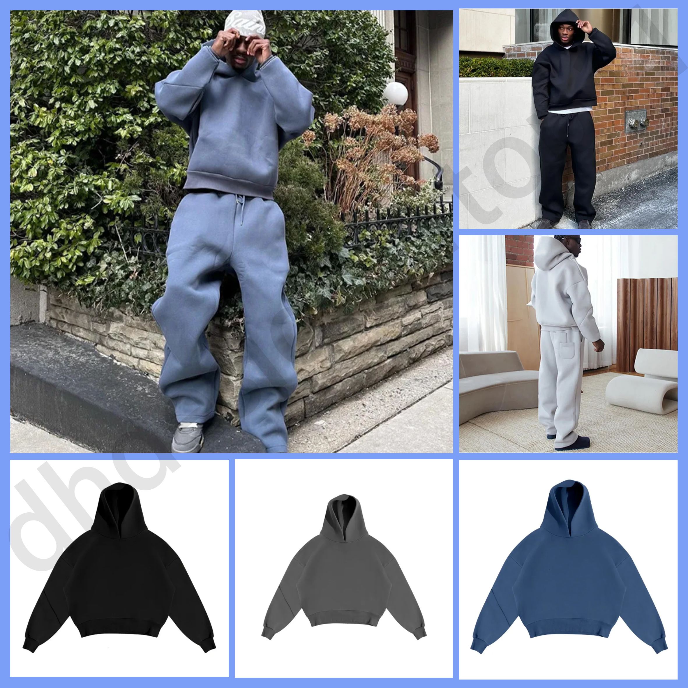 designer sweat à capuche hommes sweats à capuche mode Y2K sweat à capuche graphique hommes décontracté sport ample vintage 2 pièces ensemble surv