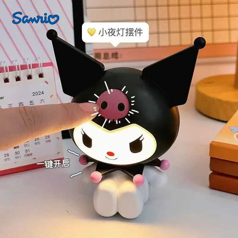 Sanrio Kuromi Night Light For Bedroom Cute Desk Lamp With USB Charging Eye Protection For Kids Children Study Dormitory Decor Gift H251205-image-1087347291