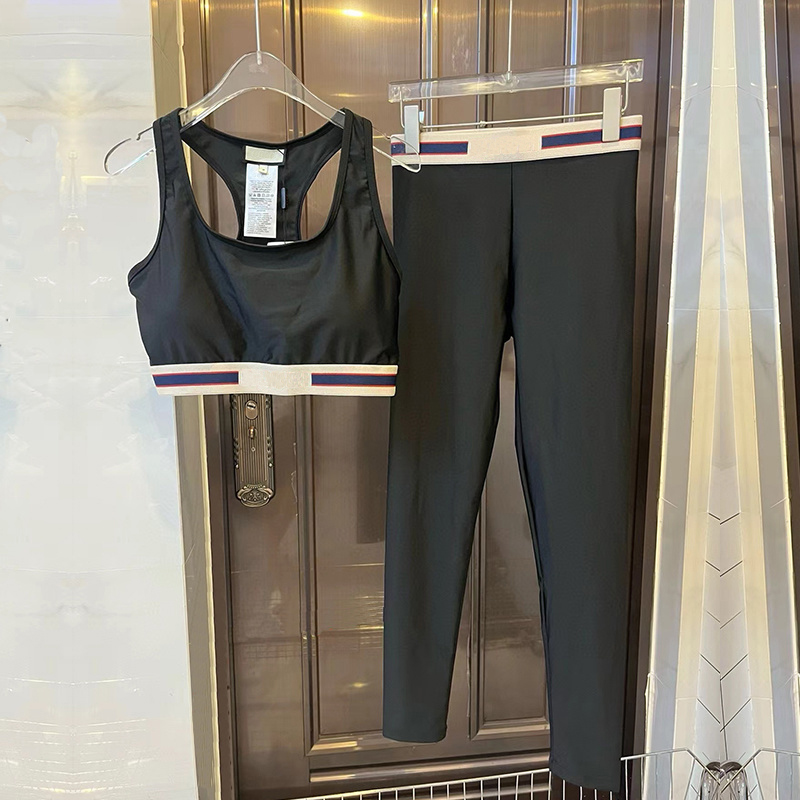 Womens Yoga Outfit Sets Two Pieces Pants Vest Shorts Excerise Sport Gym Running Casual Long Pant Elastic High Waist Sportwear Suits