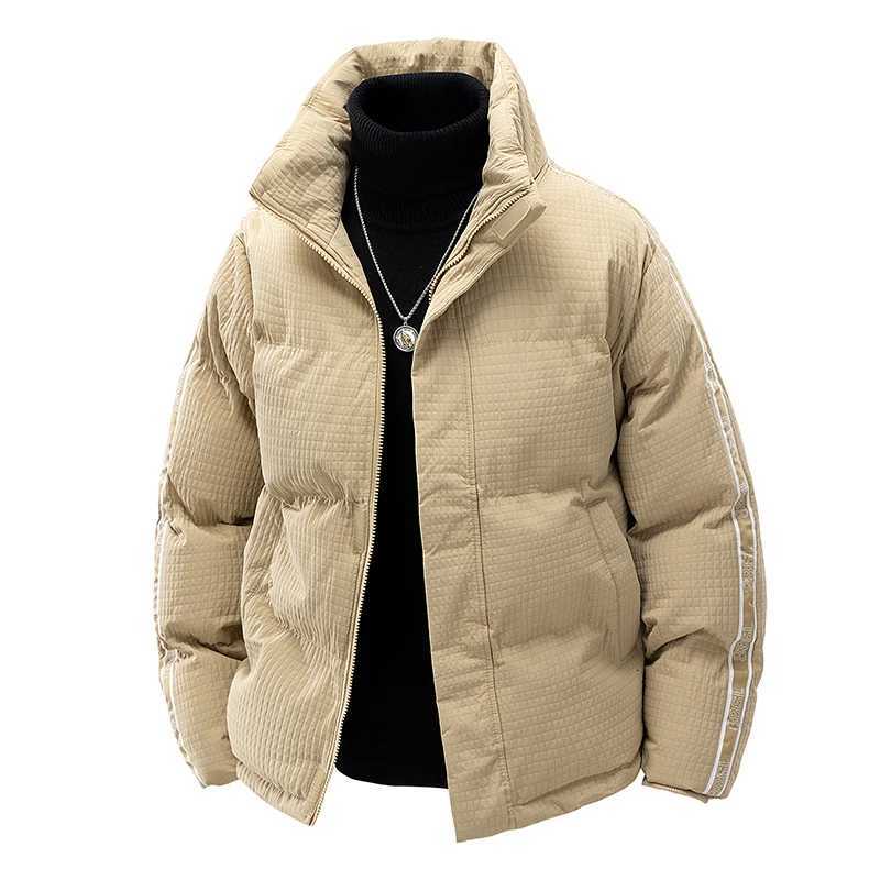 Autumn Winter Men Thick Warm Parkas Loose Korean Fashion Casual Cotton-Padded Puffer Coat Solid Color Puffer Jacket M251205