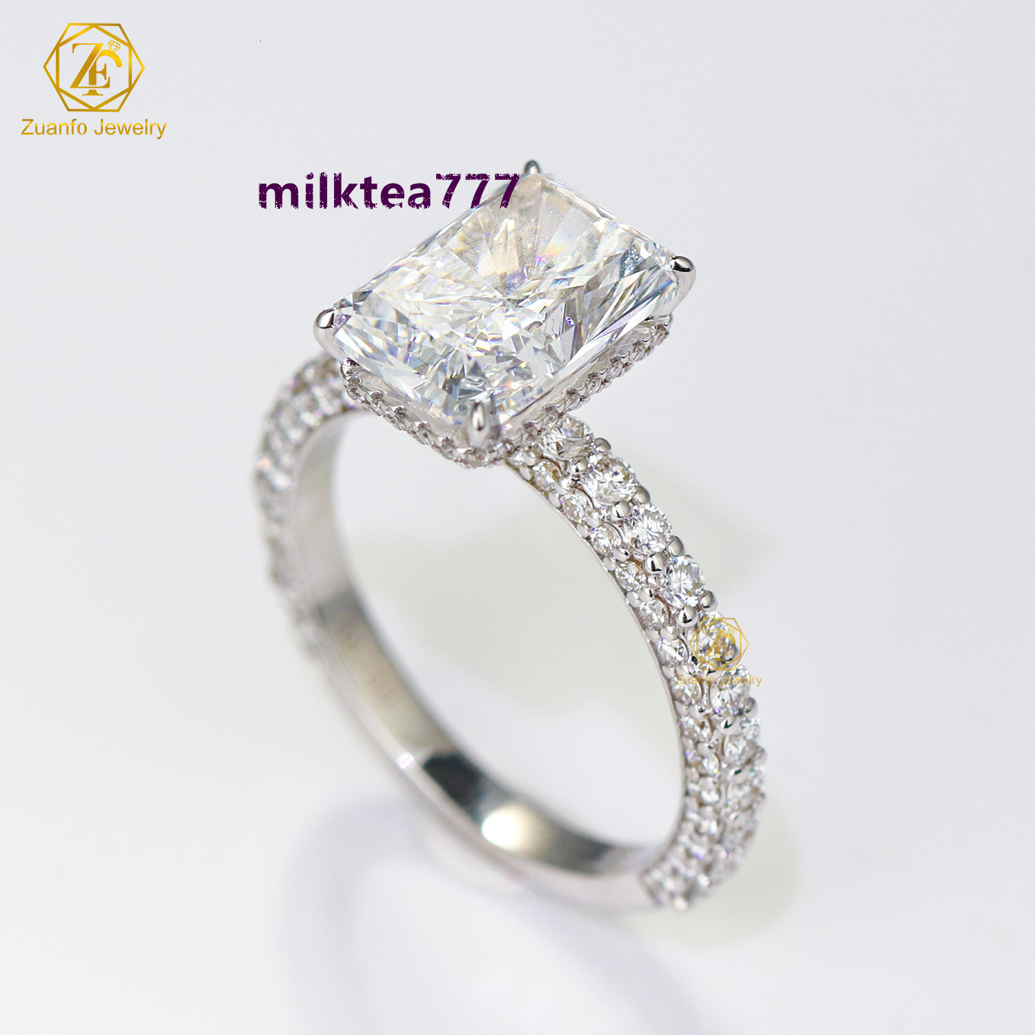 14k 18k Solid Gold Igi Certified Cvd HPHT Lab Grown Diamond Rings 1ct 2ct 3ct Engagement Parties Ring Jewelry