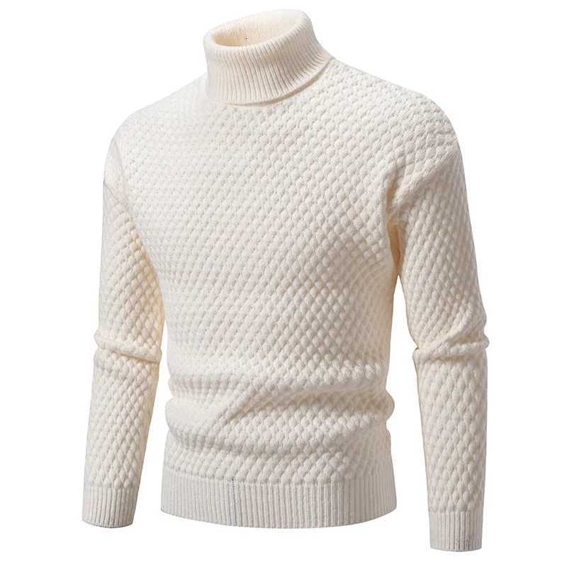 2025 Automne Hiver Pull à col roulé Hommes Slim Fit Pulls en tricot Mode Chaud Casual Pull tricoté Hommes Pulls à manches longues W251205