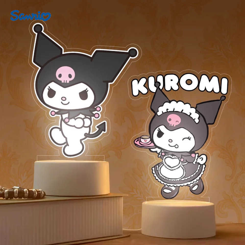 Sanrio Kuromi 3D LED Night Light Table Lamp Cute Anime Bedroom/Office Toys for Kids Teens Birthday Neonate Gifts for Boys Girls H251205-image-1087346546
