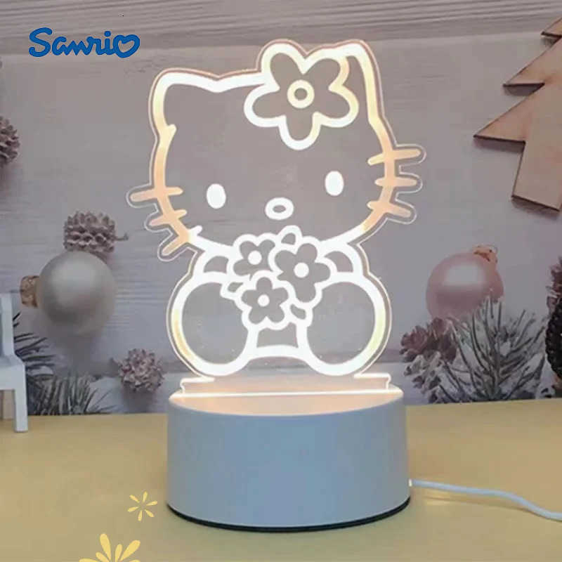 Sanrio Hello Kitty Cinnamoroll cartoon bedside decoration night light bestie new creative birthday gift for girls student dormitory bed H251205-image-1087349927