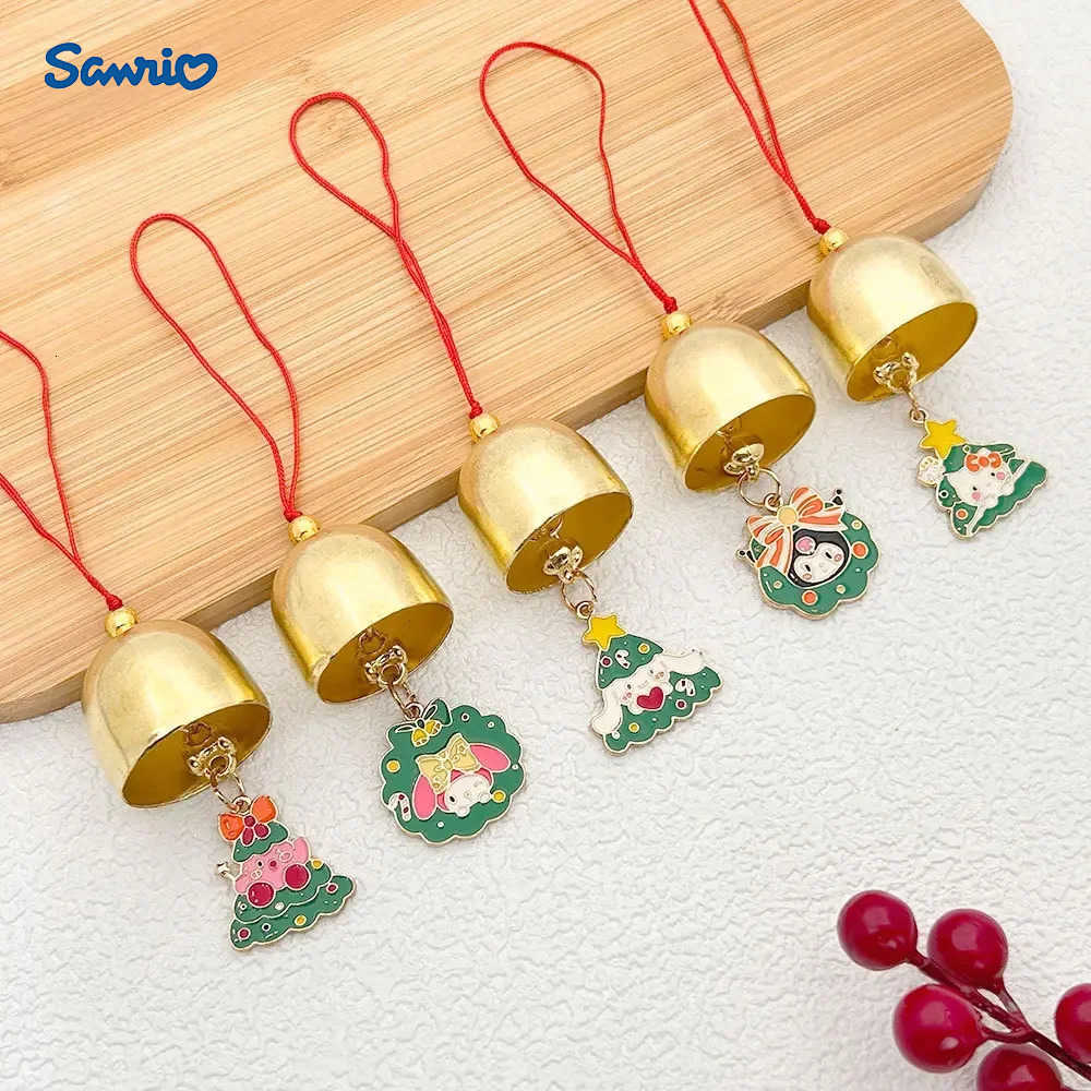 Sanrio Hello Kitty Christmas Aeolian Bells Pendant Bell New Kuromi Cinnamoroll Melody Decoration Xmas Tree Ornaments Cute Hangings Gift H251205-image-1087317761