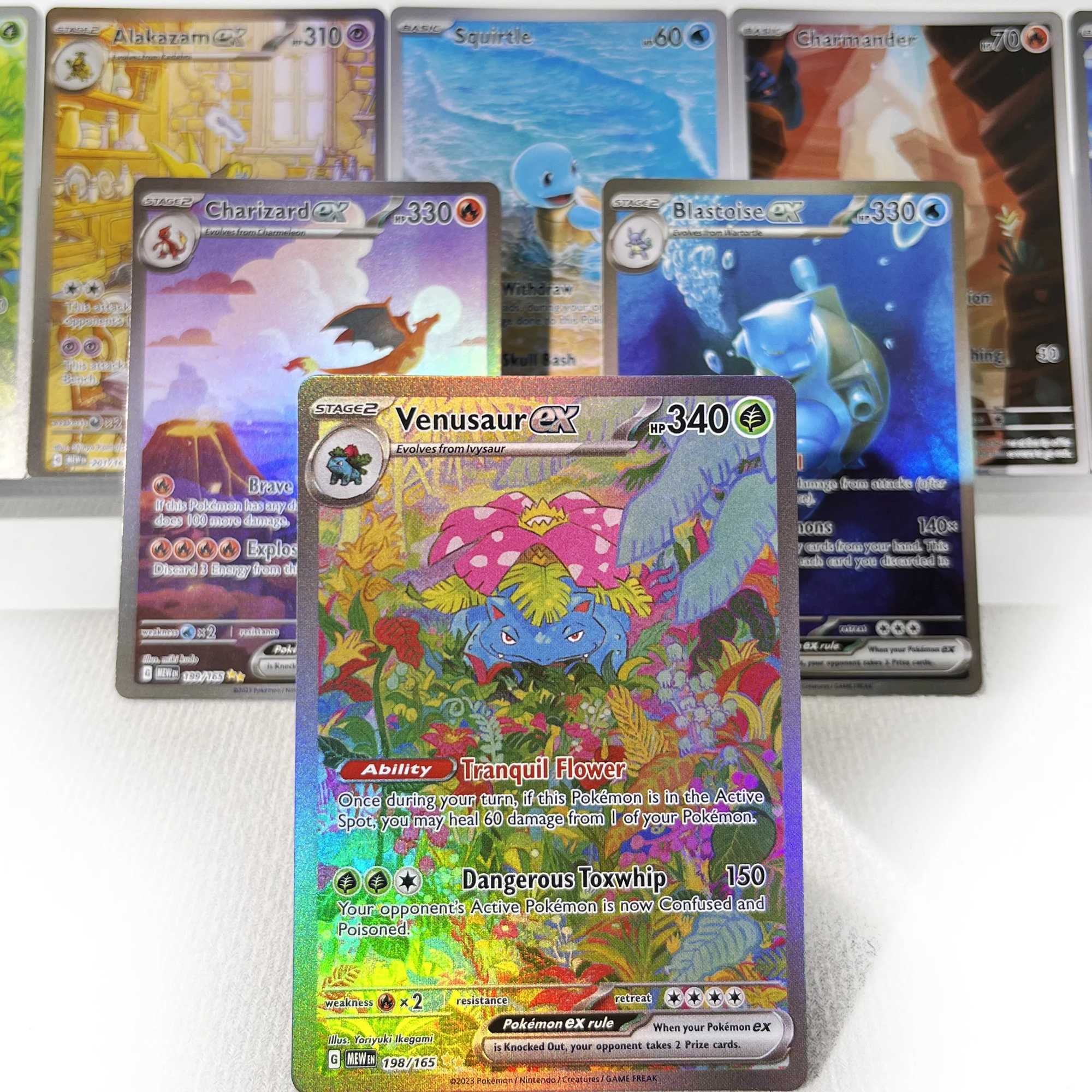 151 Cards PTCG3-D Bulbasaur Squirt Rainbow Gengar Holographic Rare Battle Toys Gifts for Hobbies L251204AFST-image-1087283758