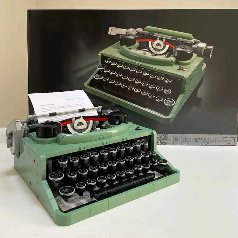 2079pcs ideas Typewriter 21327 Building Blocks Set for Adults Collectible Retro Display Model Toy Unique Birthday Gift for Kid C251204-image-1087301866