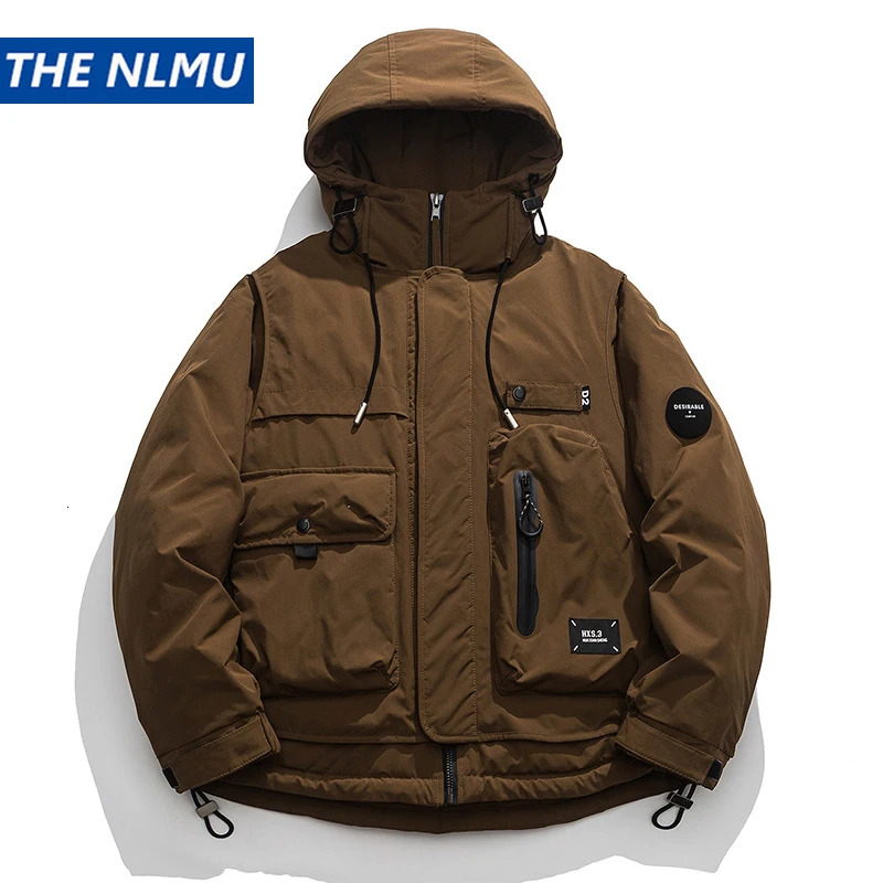 Hommes tactiques doudounes hiver extérieur 90 blanc canard doudoune chaud Cargo manteau vêtements épais Hip Hop Streetwear 251129