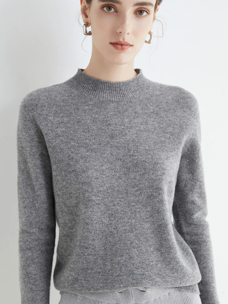 AOSSVIAO 2025 automne hiver solide col montant pull pull pour femmes tricots de style décontracté femme vêtements de base doux Tops251129