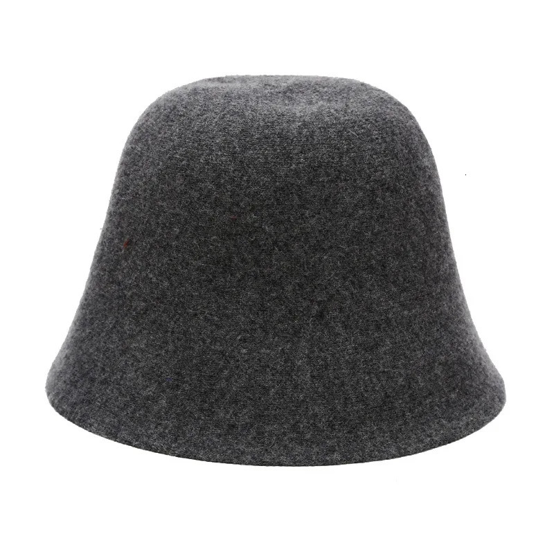 2025 Autumn Winter Wool Bucket Hat for Women Fashion Vintage Fisherman Hats Versatile Cap Spring Felt Hat 5 Colors Foldable 251204