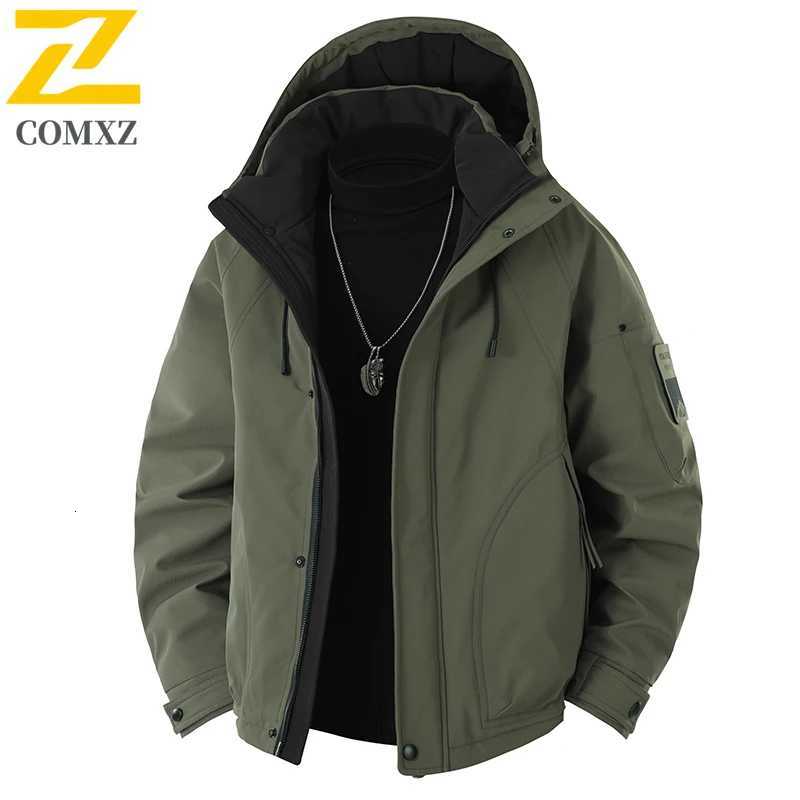 Hommes doudoune 2025 nouveau Style 90 duvet de canard blanc coton épaissi résistant au froid chaud manteau à capuche en plein air décontracté hiv
