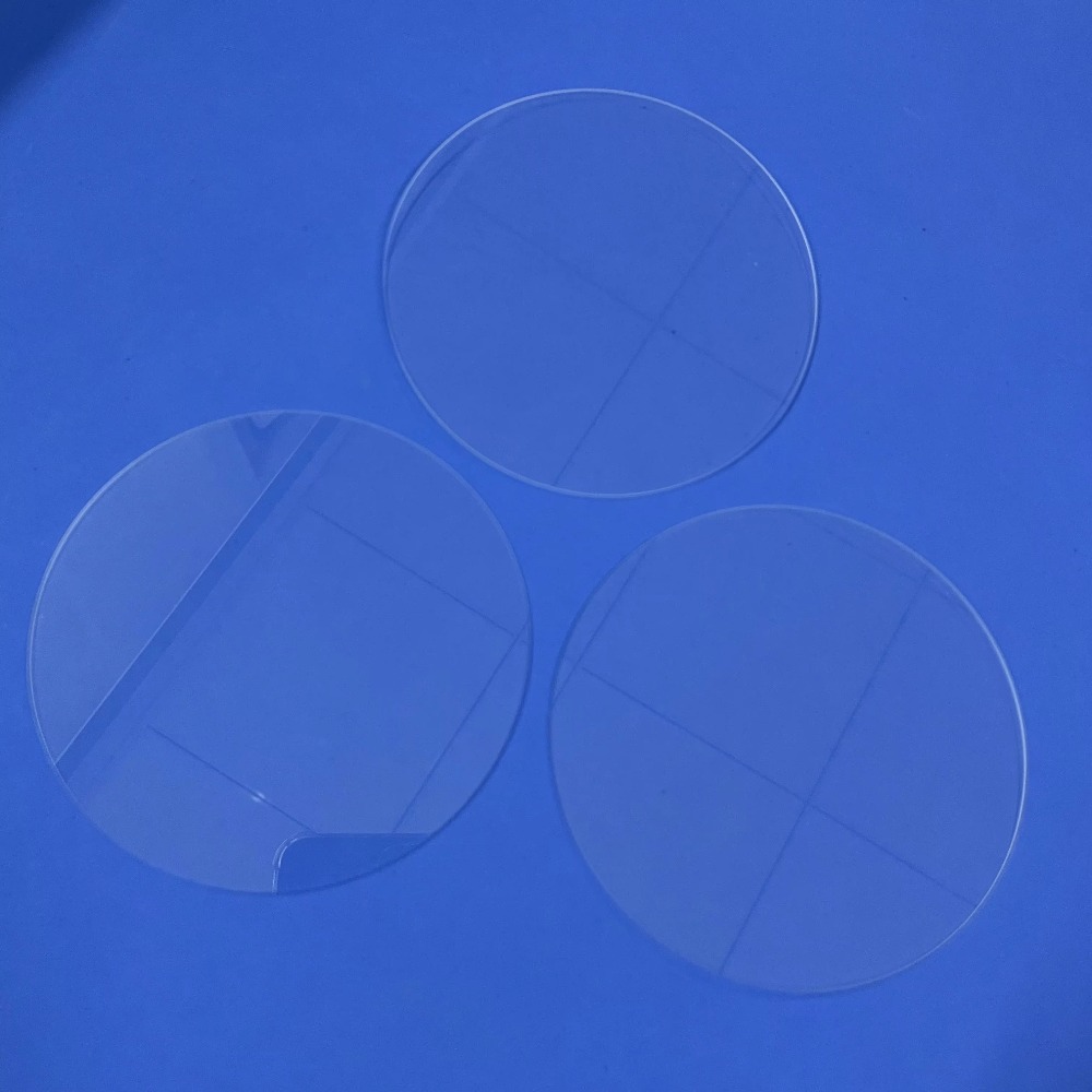 Customized High Transmittance Optical Quartz Glass Round Plate Jgs1 Jgs2 Transparent 4" 4 Inch Quartz Wafer-image-1087286054
