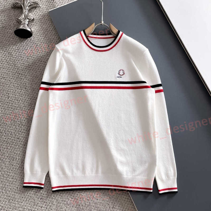 Pulls pour hommes de créateurs qualité miroir marque de mode européenne mode luxe décontracté pull tricoté lettre broderie col rond couleur bloc