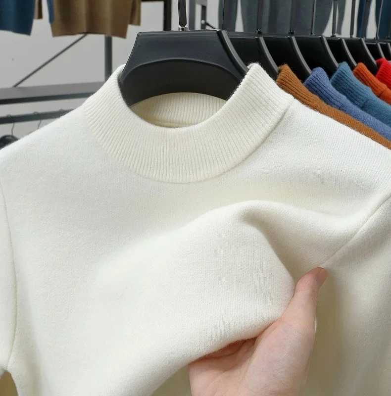 Pull en cachemire à col rond pour hommes vêtements pour hommes pull noir hiver pull chaud moyen âge printemps hauts décontractés au cadeau du pèr