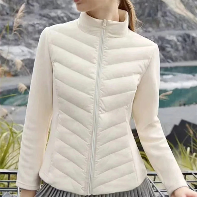 Light and Thin Down Cotton Coat for Women 2025 Thin Windproof Warm Autumn Winter Cotton Jacket Outdoor Sports Jacket251201