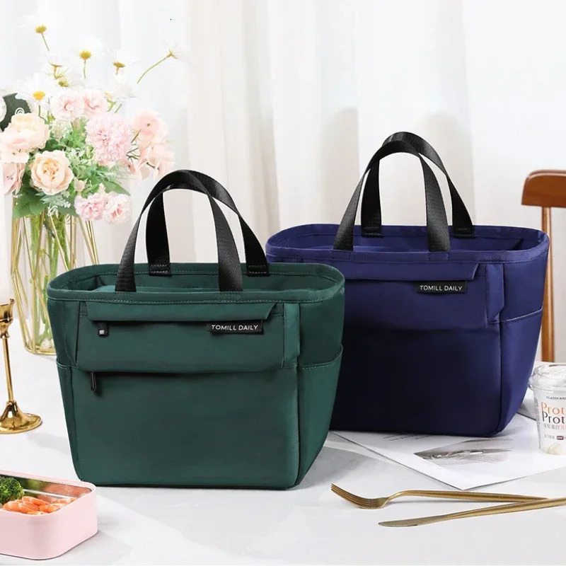 Insulated Bento Lunch Box Thermal Bag Large Capacity Food Zipper Storage Bags Container for Women Cooler Travel Picnic Handbags 251202
