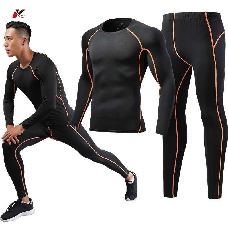 Mens Compression Set Running Tights Workout Fitness Jogging Training Clothes Tracksuit Men Long Sleeve Shirt Sport Suit 725726 X251205