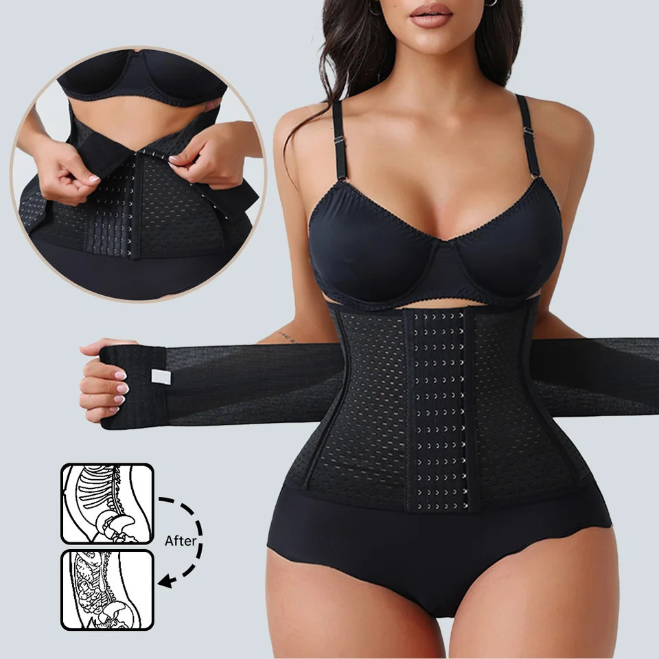 Entraîneur de taille réglable pour femmes, corset en néoprène à double ceinture avec fermeture éclair, cincher d'entraînement pour le contrôle du