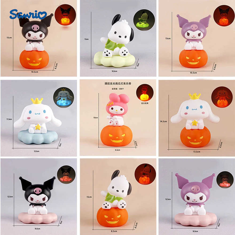Sanrio Christmas Style Sanrios Night Light Enamel Cloud Cartoon Kuromi Cinnamoroll Pochacco Small Table Light Illuminating Decoration H251205-image-1087346257