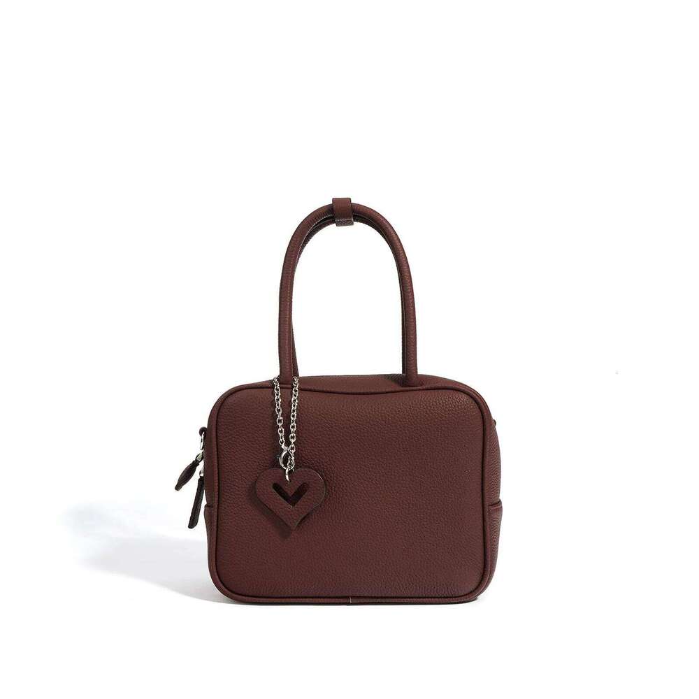 New Simple Fashion Genuine Leather Women's Handbag Square Boston High Quality Cowhide Small Ladies Bag Suotong1205