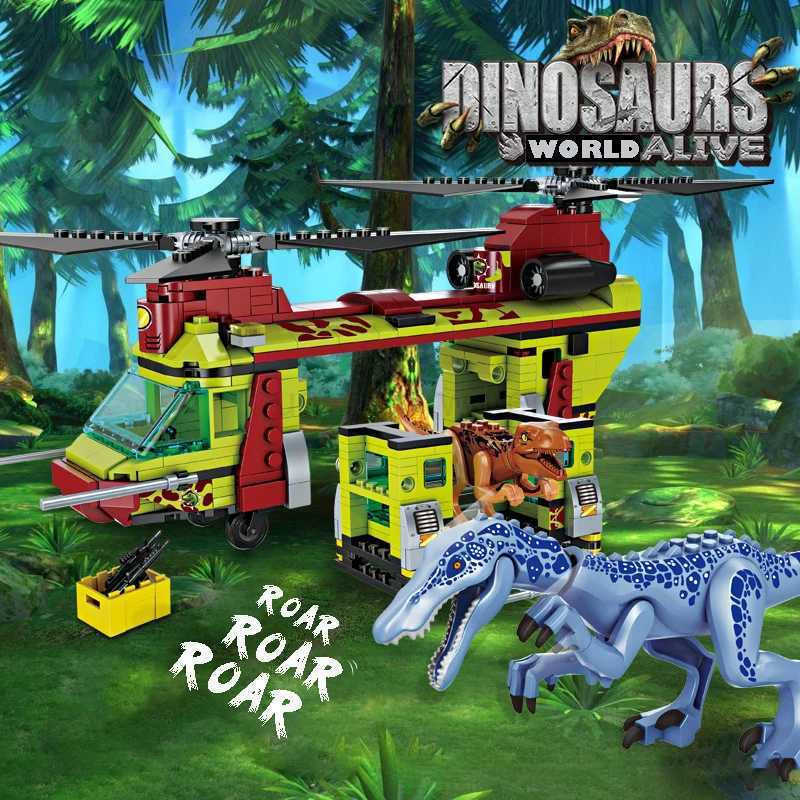 Moc Jurassic Dinosaur Ship Toys Building Block Escape Fr Ocean Mosasaurus Assembly Bricks Educational Sets Children Gifts C251204-image-1087301206