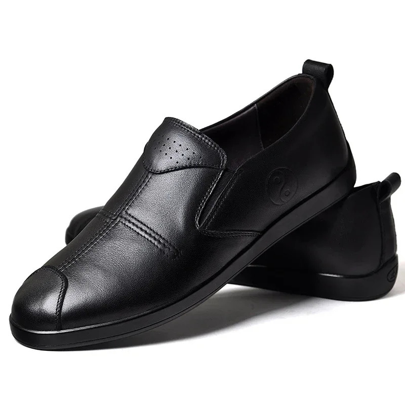 Chaussures en cuir véritable Kung Fu Tai Chi chaussures d'arts martiaux chaussures à enfiler en peau de vache fond de Tendon hommes et femmes 251