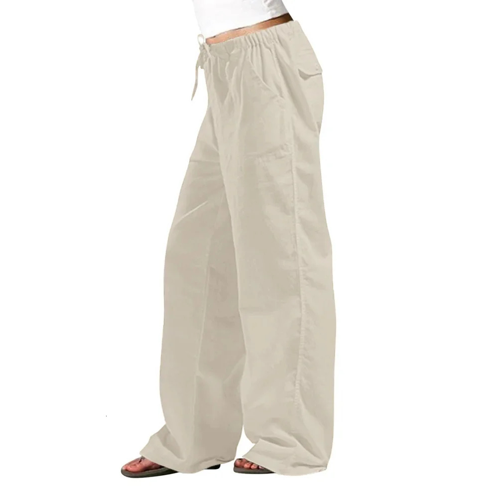 Summer Women Cotton Linen Pants Hight Waist Loose Oversized Trousers Female Long Casual Solid Color Pants Streetwear Women 251204