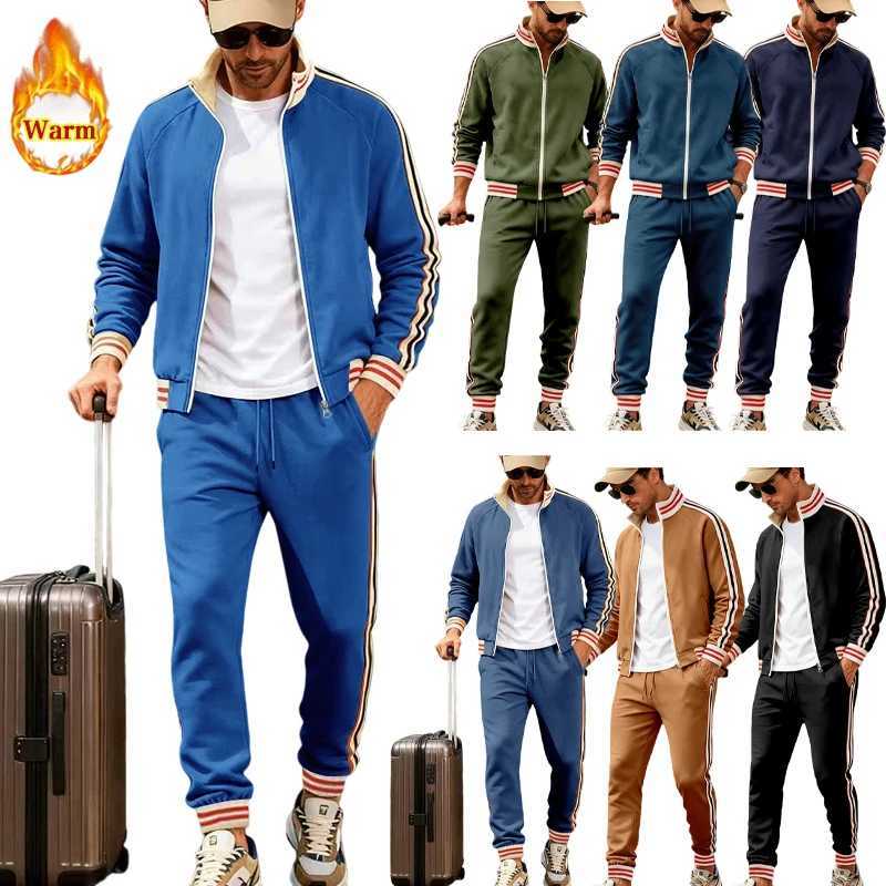 Mens Trendy Sporty Fleece Jacket Stand-up Collar Warm Casual Loose Fit Autumn/Winter 2025 Fashionable Simple Suit X251205