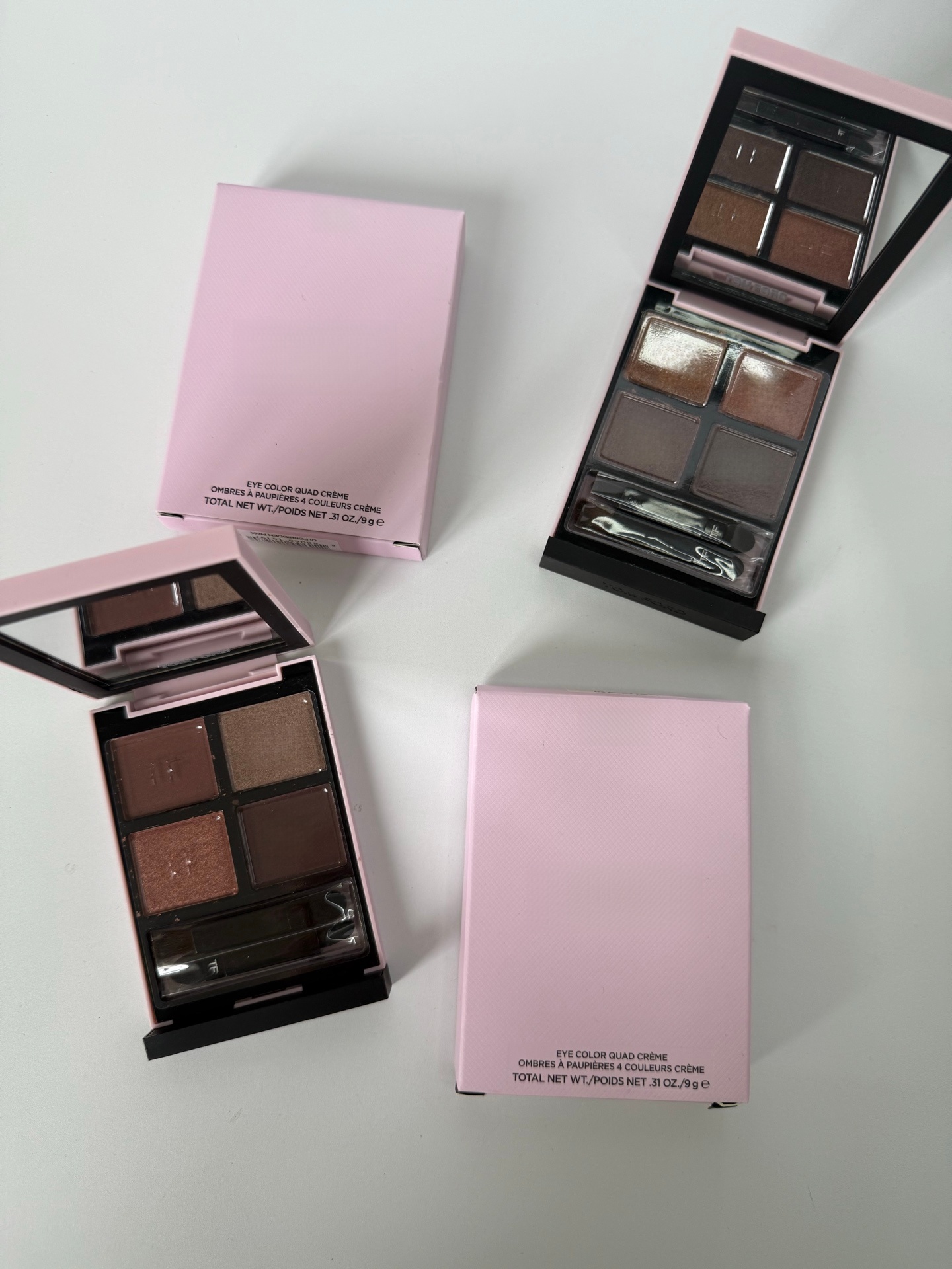 Palette de fards à paupières Quad couleur des yeux de marque T * F soupçon ombre à paupières de luxe 4 couleurs