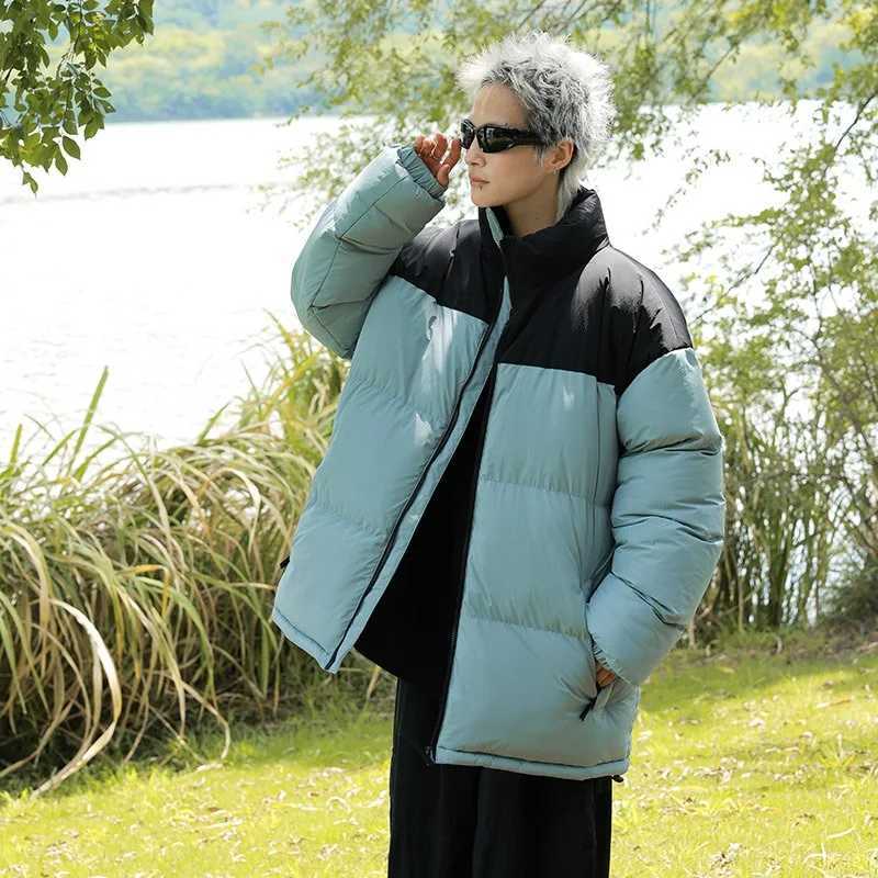 New White Piumino D'anatra 50 Imbottitura Coppia Piumino Ricamato Invernale Cappotto in stile americano addensato ampio e vestibilità ampia per uomo