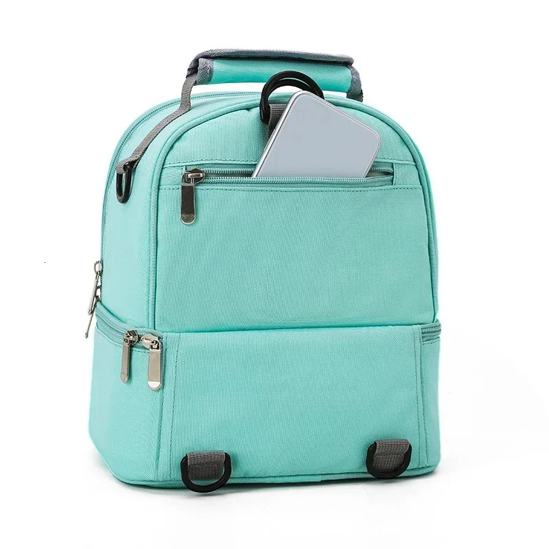 Double couche Oxford Tissu Isolation Sac à lunch Thermique Bento Box Sac isotherme Pique-nique Conteneur de stockage des aliments Mère Sac à dos