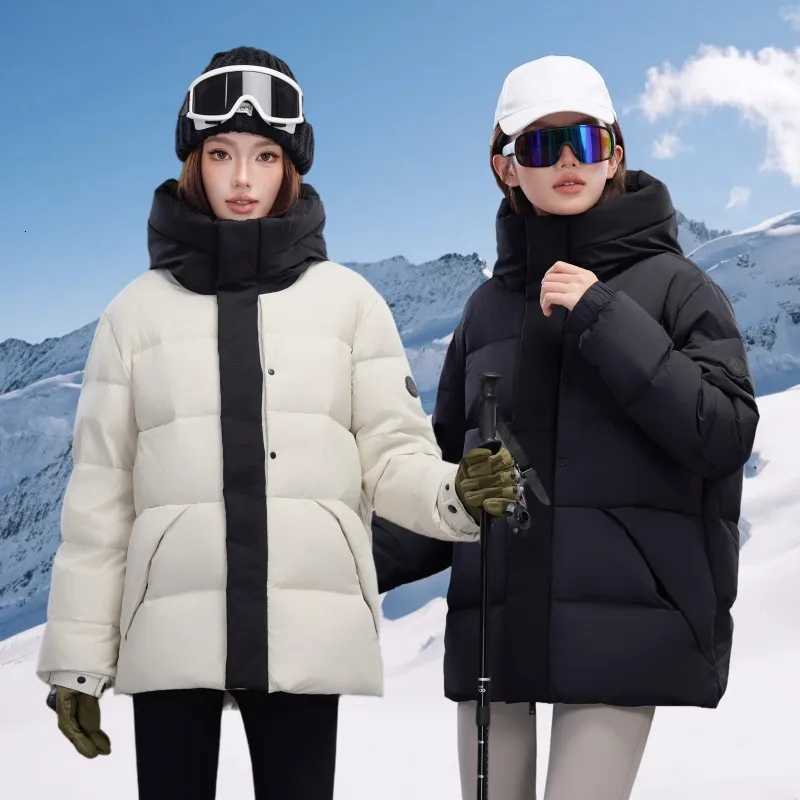 Couple correspondant hiver nouvelle doudoune-hommes à capuche ample coupe-vent chaud mode manteau à la mode M251205