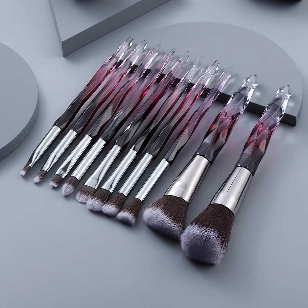 5/10 makeup brushes crystal-textured makeup brush set loose powder contouring eyeshadow suitable for ladies/girlsT251205-image-1087324028