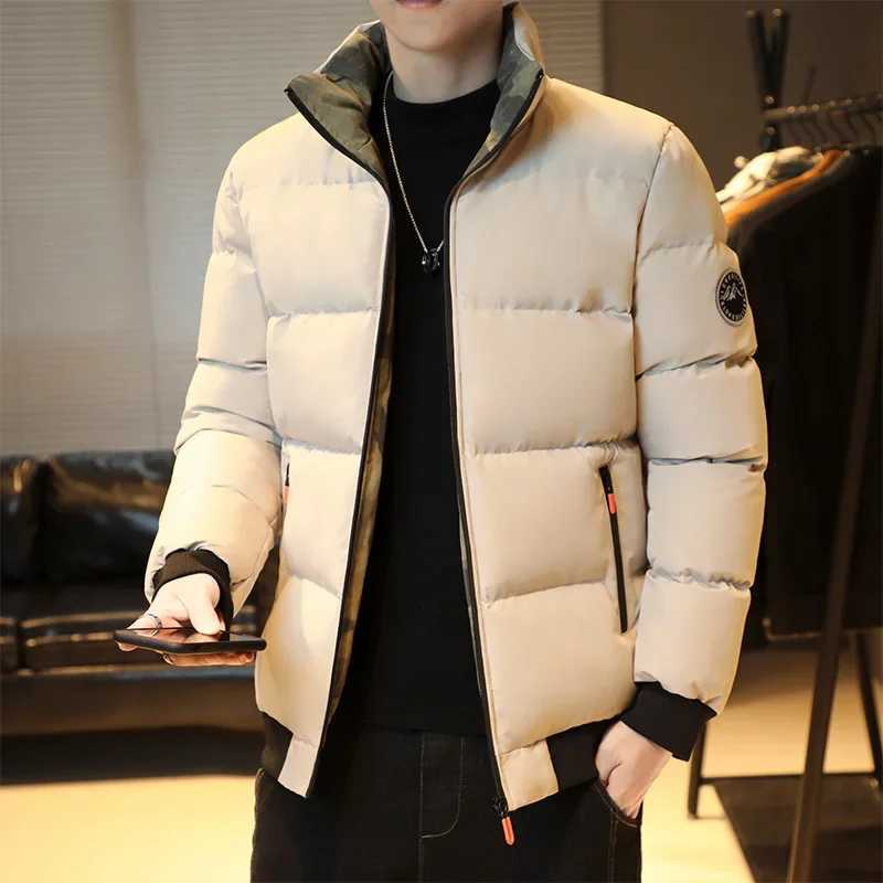 Hiver décontracté veste hommes col montant chaud doudoune hommes hiver épaissi col chaleur veste hommes rue mode manteaux décontractés M251205