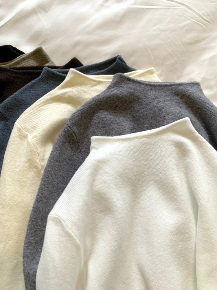 Zjaiss Female Turtleneck Versatile Sweater Womens Autumn Winter 2025 Solid Color Pullovers Ladies Long Sleeve Knit Tops251129