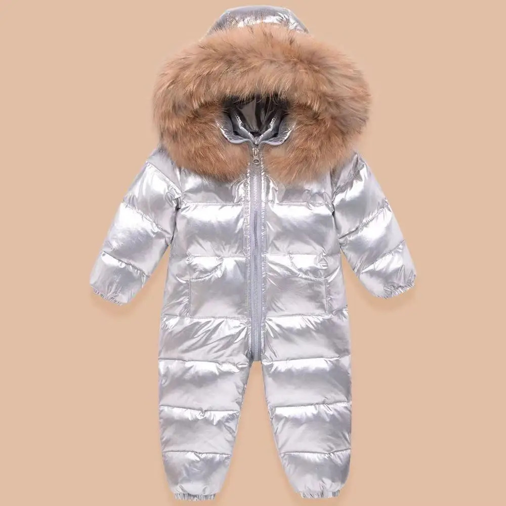 Enfants hiver salopette imperméable à capuche fille doudoune bébé garçon chaud combinaison enfant en bas âge fille ski costume enfants Snowsuit 2