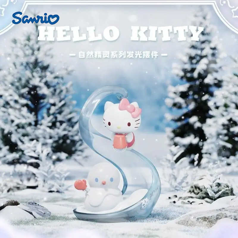 Sanrio Kawaii Kuromi Night Light Hello Kitty Hot Cute New Desktop Glowing Elf Ornaments Cartoon Decro Birthday Xmas Girls Gift H251205-image-1087346306