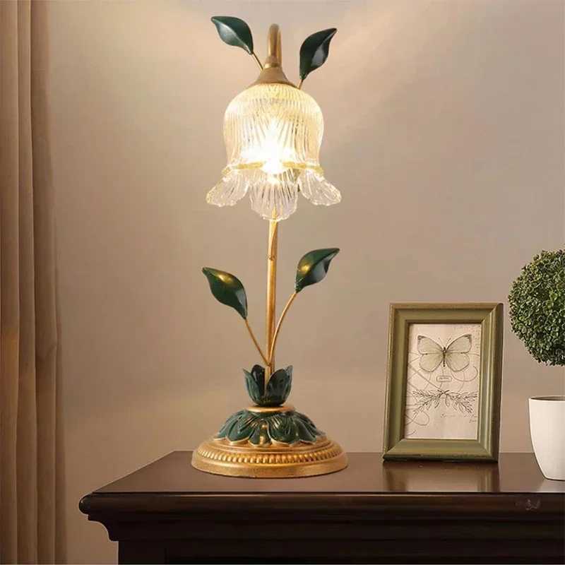 BUNNY Lampe de Table Contemporaine Pastorale Française LED Fleur Créative Salon Chambre Et Étude Décoration de La Maison Lampe de Bureau M251205