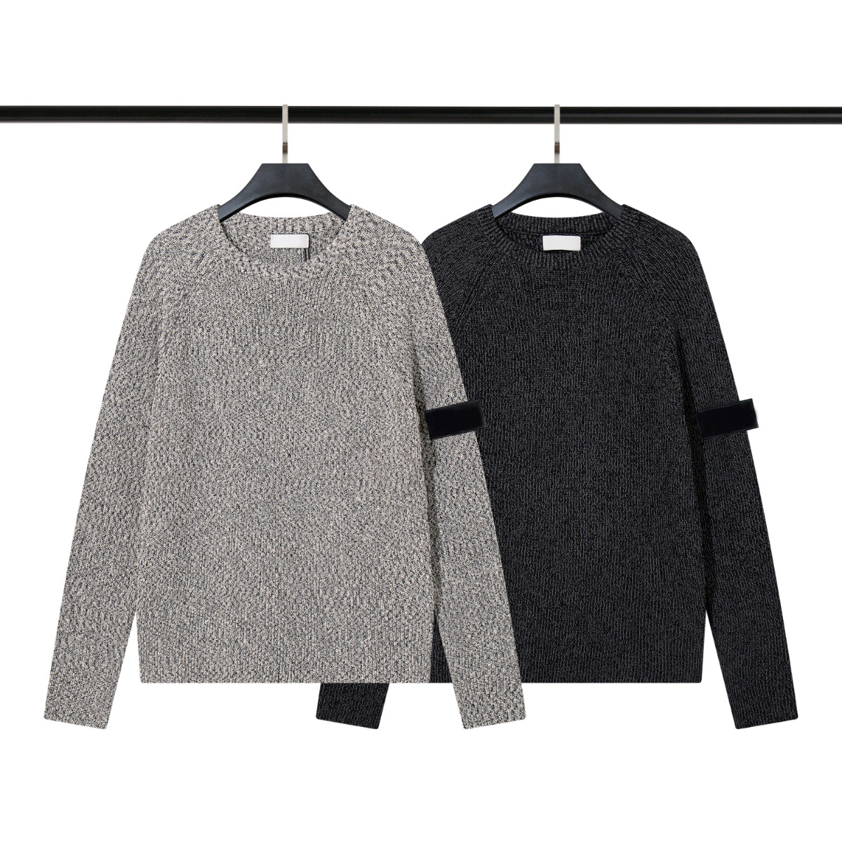 Designer Knitted Sweaters white compass embroidered badge Thick elastic moisture-wicking and breathable long sleeve Autumn Winter for Mens Women