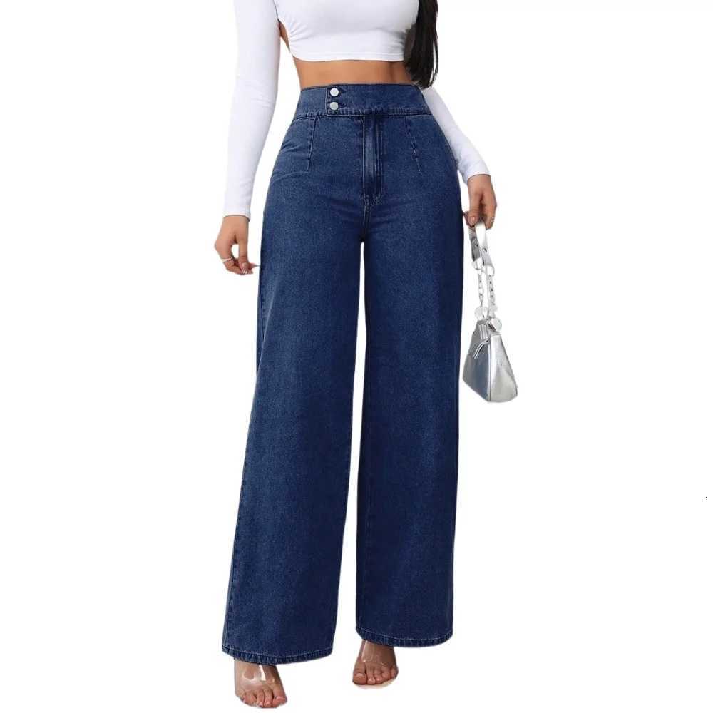 Autumn and Winter Womens Retro High-waisted Jeans Loose Jeans Y2K Aesthetic Loose and Comfortable Womens Daily Casual WearT251205
