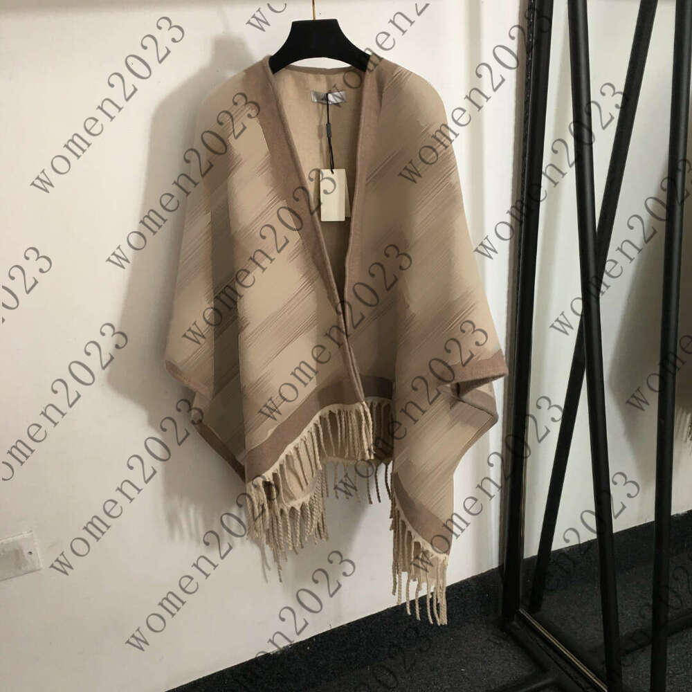 Designer Luxe Femmes Châle Cape Manteau Automne Hiver Mode Veste Femme Casual Polyvalent Réversible De Haute Qualité Convient Pour Un Usage Quoti