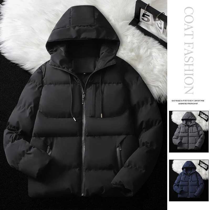Cotton Padded Jacket Mens Autumn Winter Jackets 2025 New Casual Clothing Plus Size Hooded Thick Warm Parkas Coat Men Outwear M251205