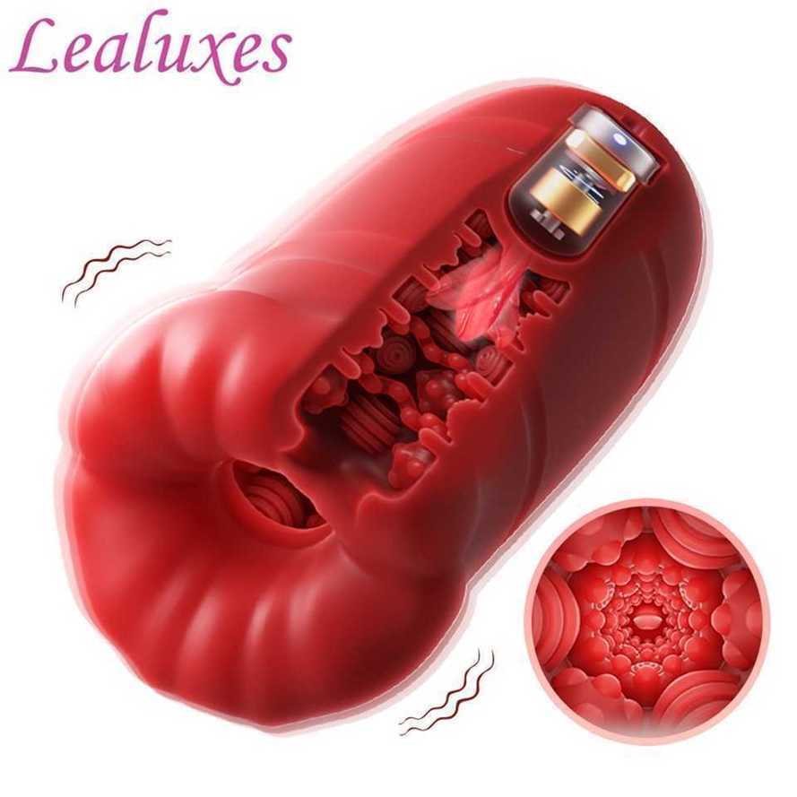 Automatic Male Masturbator Cup Penis Vibrator Oral Blowjob Realistic Vagina Soft Pocket Pussy Sex Toys For Men Adult Supplies
