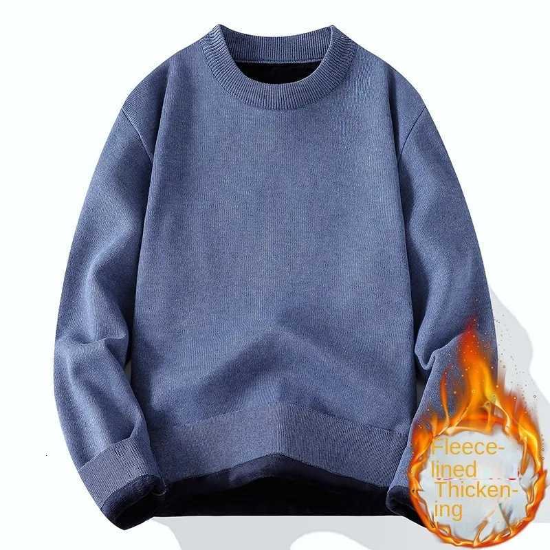 Pull à col rond de couleur unie, pull en tricot à base chaude pour l'automne et l'hiver, veste en fil de pull en tricot polyvalent et décontracté