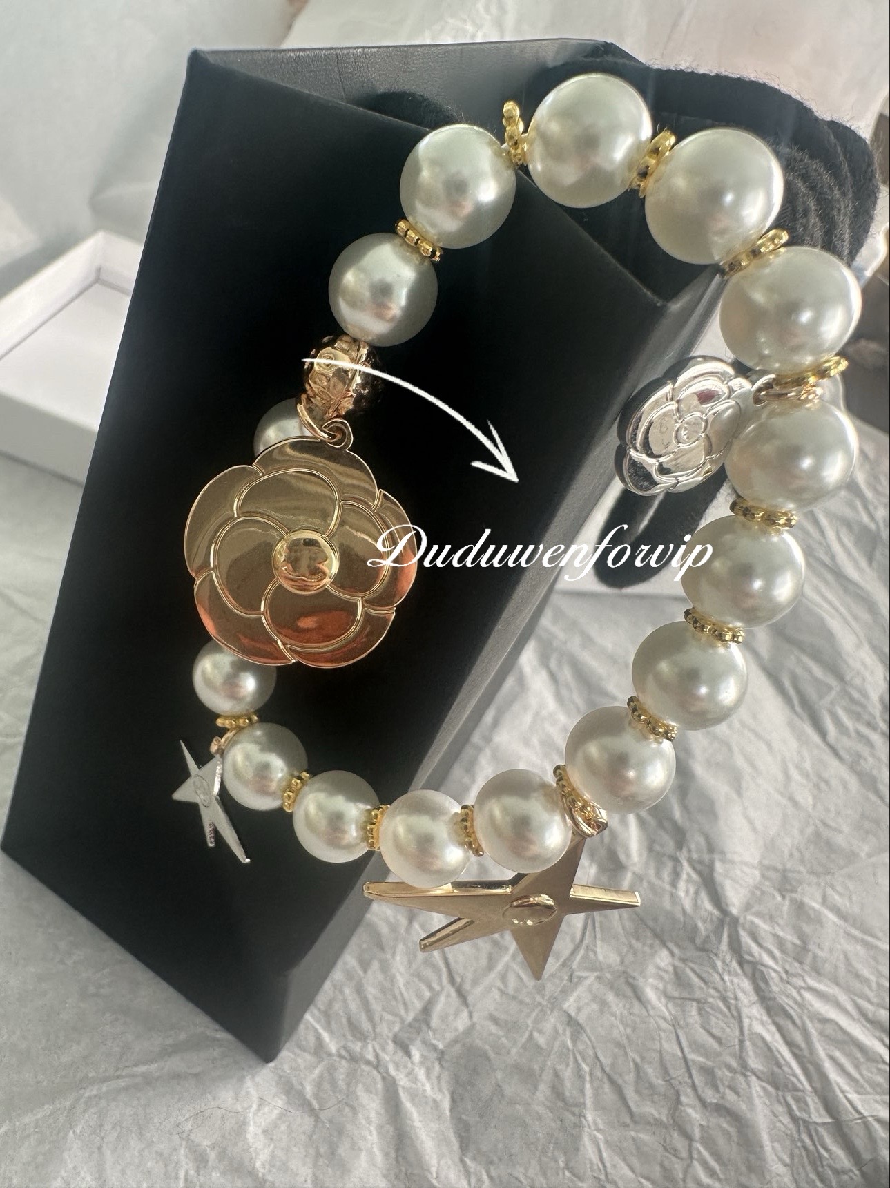 Bracelet de perles à breloque C, à la mode, Cemellia star, classique, Beatue, boîte-cadeau, collection, cadeau, 2026