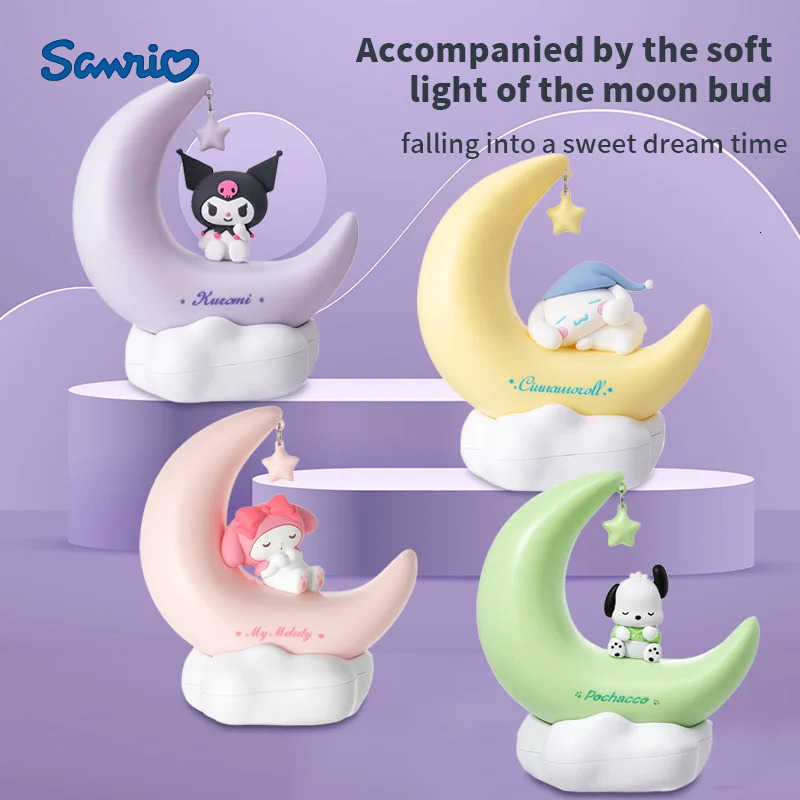 Sanrio Nightlight Anime Kuromi/Melody Moonbud Sweet Sleep Bedlight Desk Decoration Desk Lamp Kawaii Christmas Gift H251205-image-1087347262