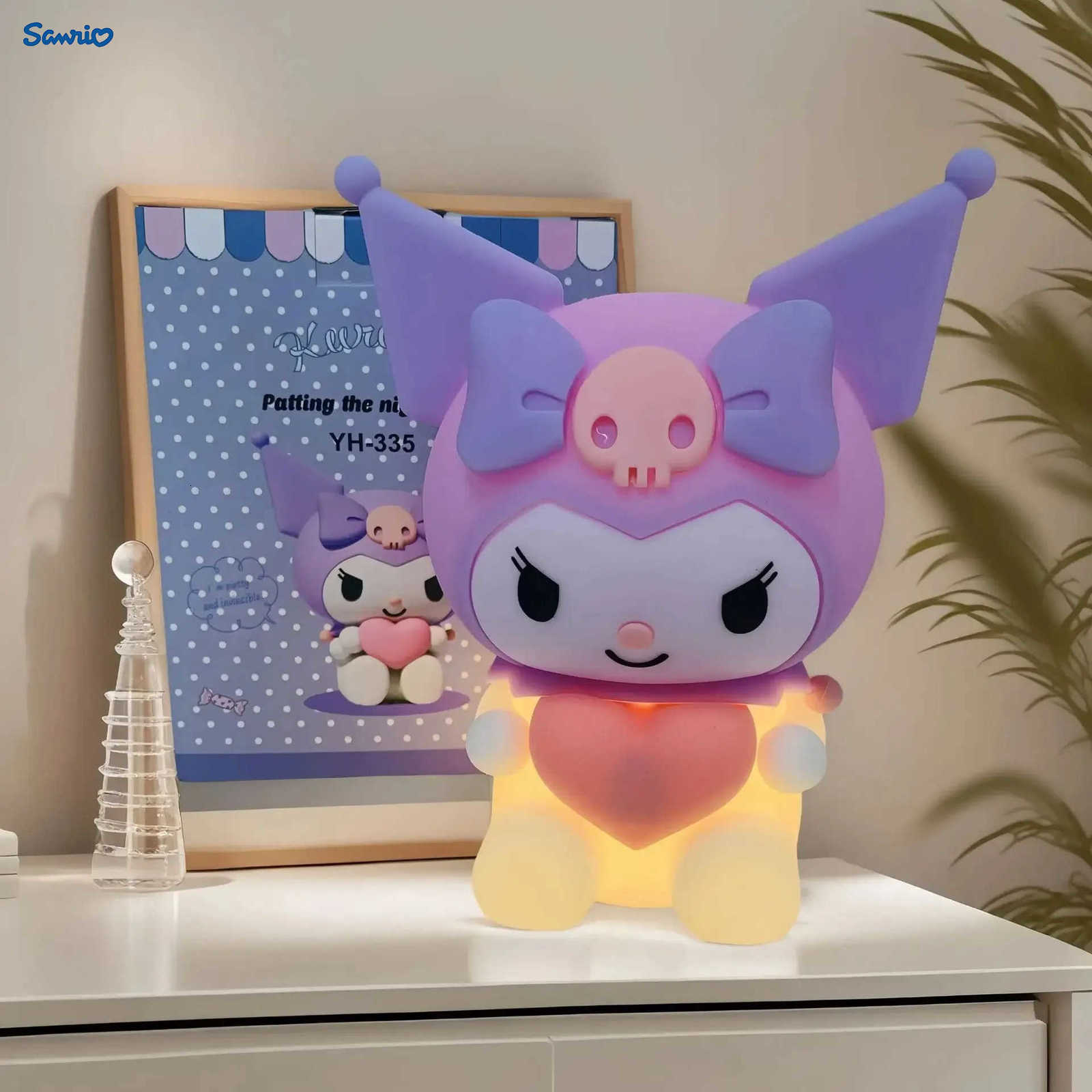 Sanrio Kuromi Silicone Touch Night Light Cute Bedside Lamp for Kids Room Sleep Aid Kawaii Desk Decor Gift for Girls H251205-image-1087349450