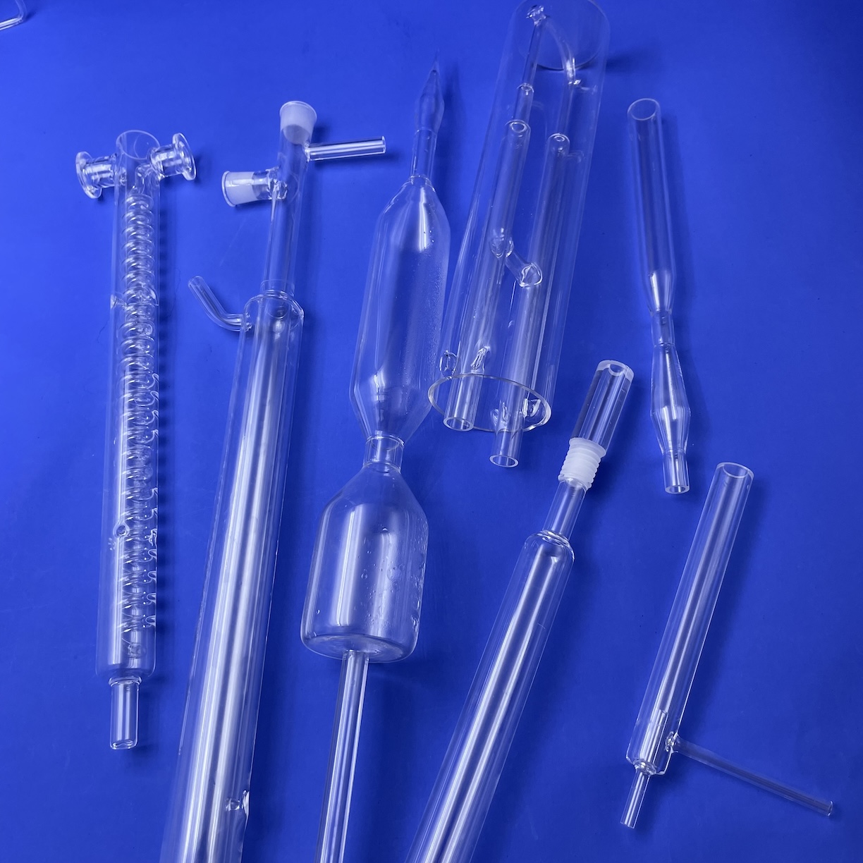 Customized Transparent Quartz Glass Condenser Lab Corrosion Resistance Quartz Condenser-image-1088352363