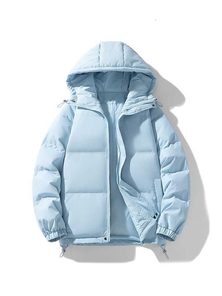 Manteau en coton à capuche pour hommes, veste chaude d'hiver à la mode pour jeunes, faux deux pièces en duvet de coton, M251205